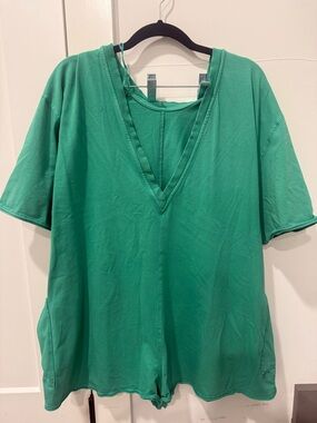 Free People Women's Romper in Green- Small